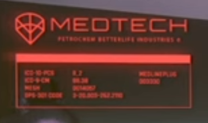 The MedTech logo contains the same axis discussd earlier. It connects to form a pie shape.